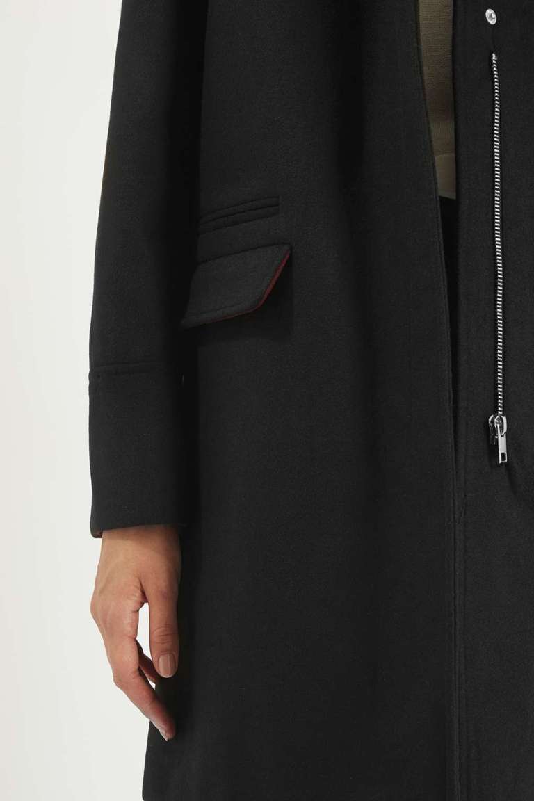 Topshop Slim Fit Coat close up