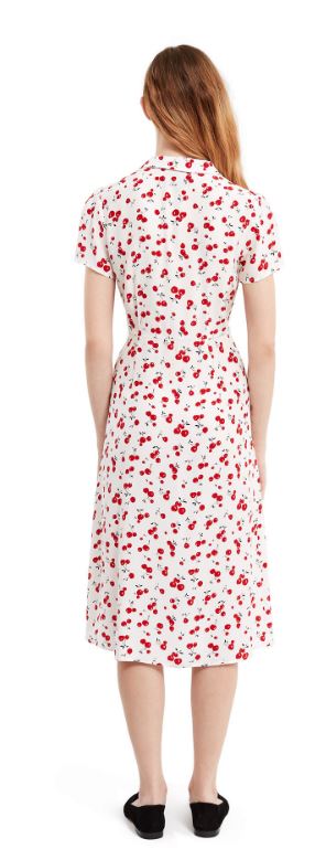 HVN Cherry Printed Dress back view