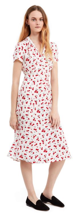 HVN Cherry Printed Dress