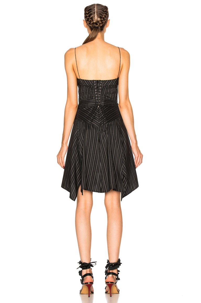 Isabel Marant Striped Shaper Dress back view