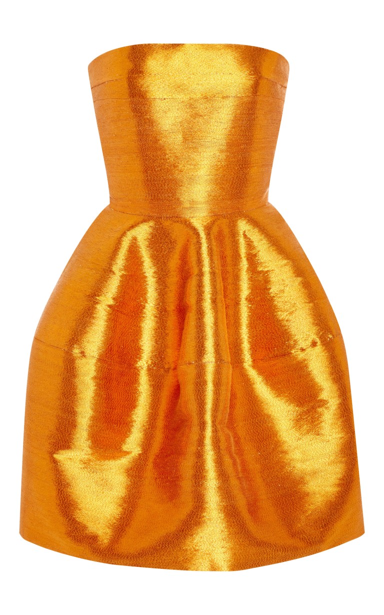 large_oscar-de-la-renta-orange-strapless-cocktail-dress