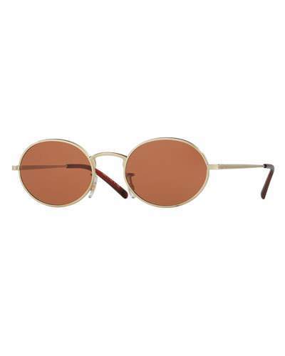 Oliver Peoples Empire Suite Monochromatic Oval Sunglasses