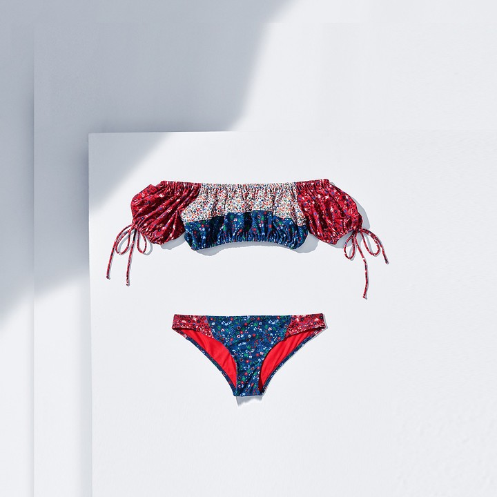 Tommy Hilfiger Collection Off the Shoulder Sequin Bikini
