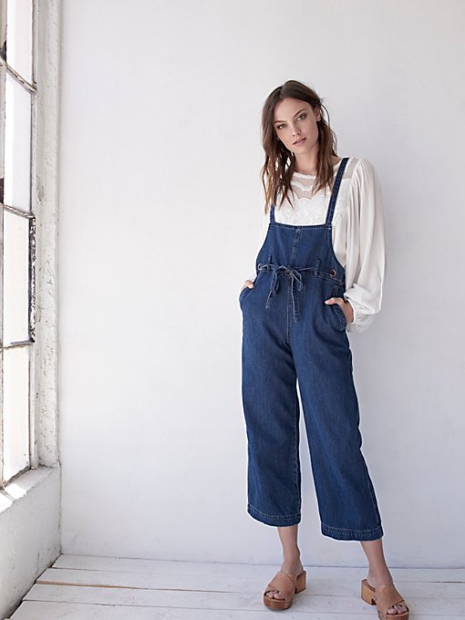 Free People Strappy Denim One Piece