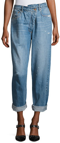 Monse High Waisted Deconstructed Boyfriend jeans