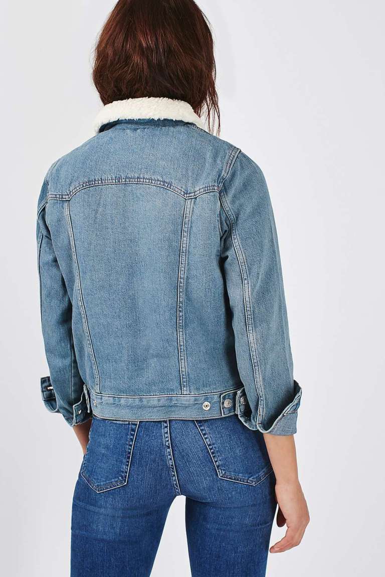 Topshop Borg Western Jacket back view