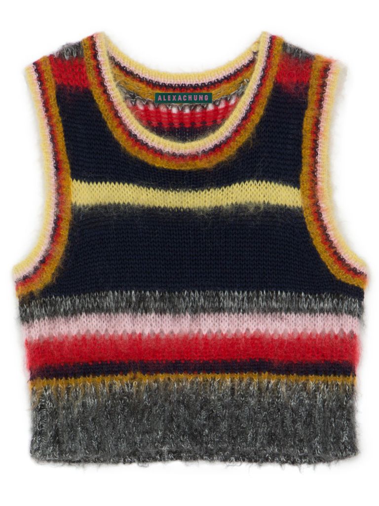 Alexa Chung Stripy Mohair vest