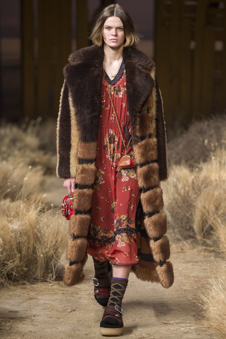 Coach Fall 2017 red floral dress
