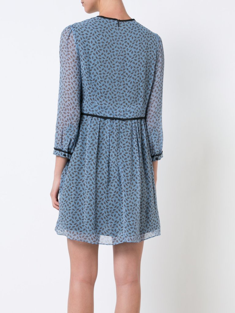 Coach geometric print semi-sheer dress back view