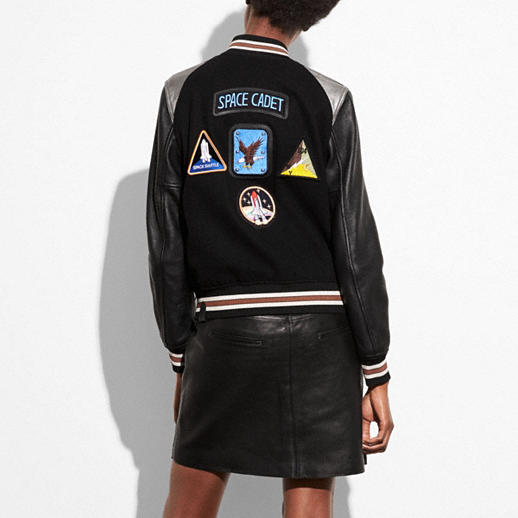 Coach Space Varsity Jacket back view