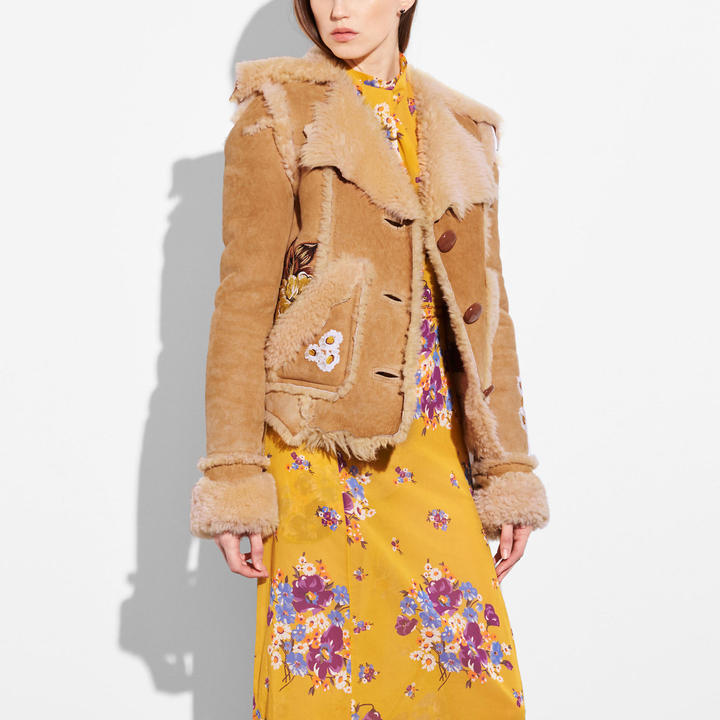 Coach Eagle Raggedy Shearling Jacket