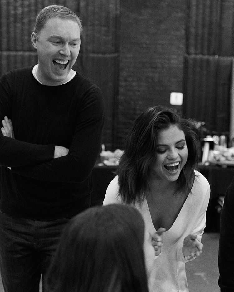 Selena Gomez and Stuart Vevers behind the scenes Coach Fall campaign
