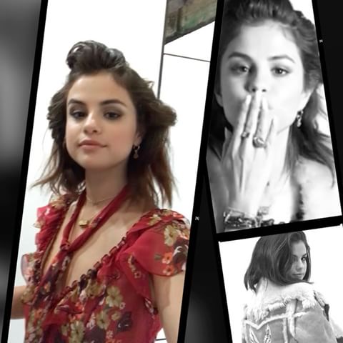 Selena gomez red floral coach dress June 2017