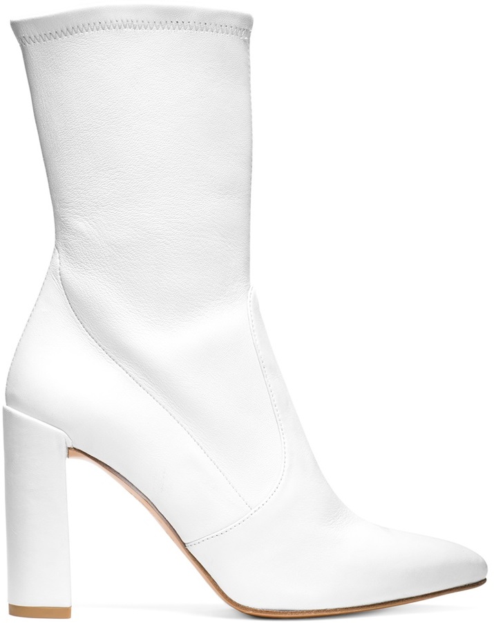 Stuart Weitzman Clinger booties white