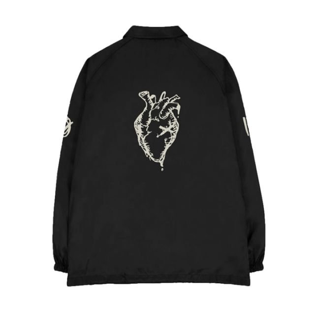 XO Heart Logo Coach Jacket back view