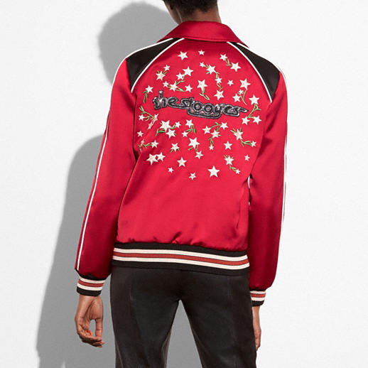 Coach Embroidered Varsity Souvenir Jacket back view