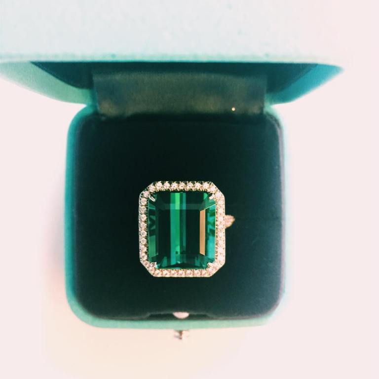 Emerald Tiffany & Co ring photo Kate Young