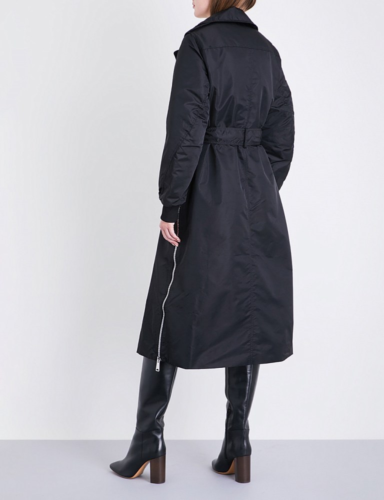 Maje x Schott Goodwin shell trench coat back view