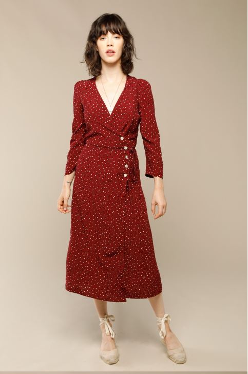Rouje Gabin dress with dots print