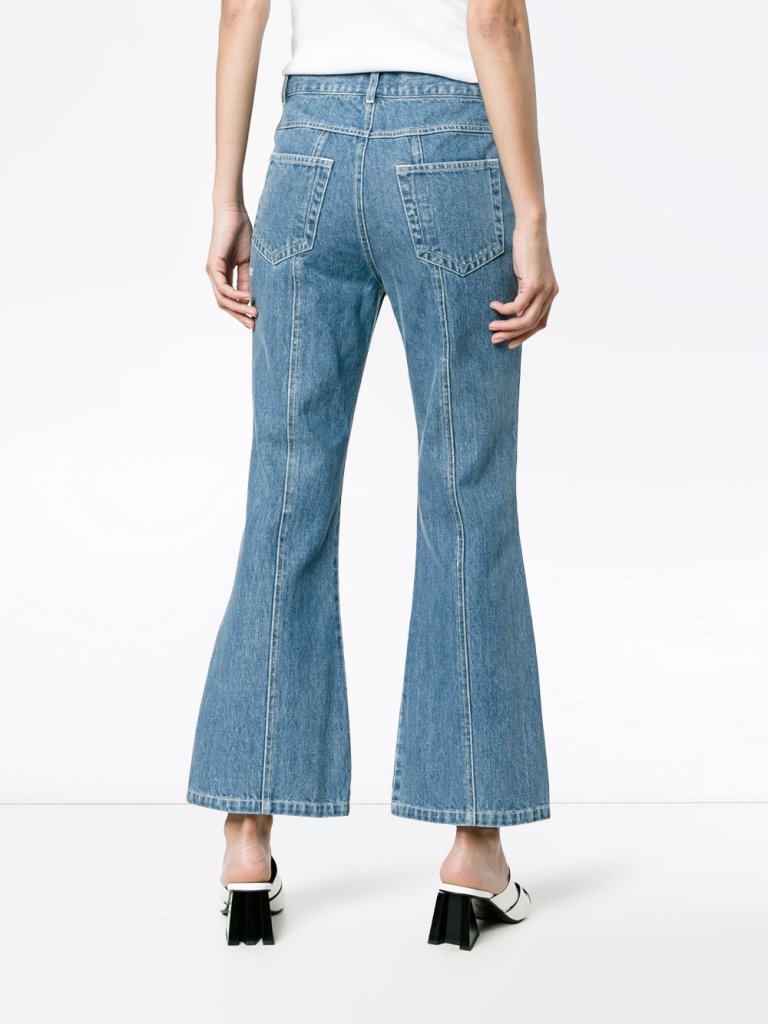 Sandy Liang Tinder Flared Jeans back view