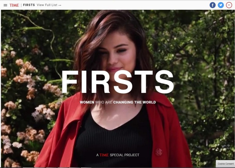Selena Gomez TIME firsts screenshot