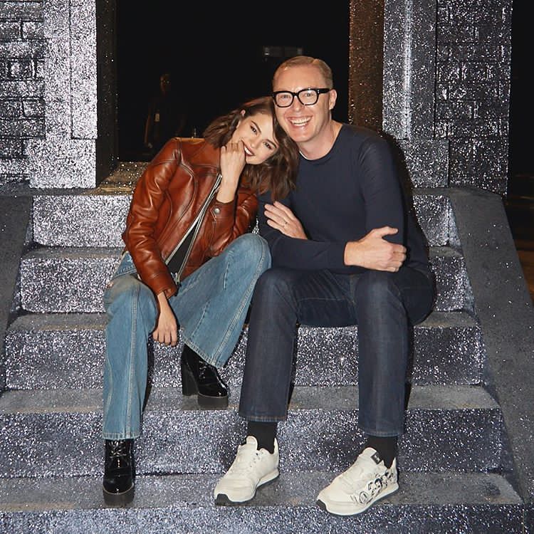 Selena Gomez with Stuart Vevers at Coach SS18 September 2017