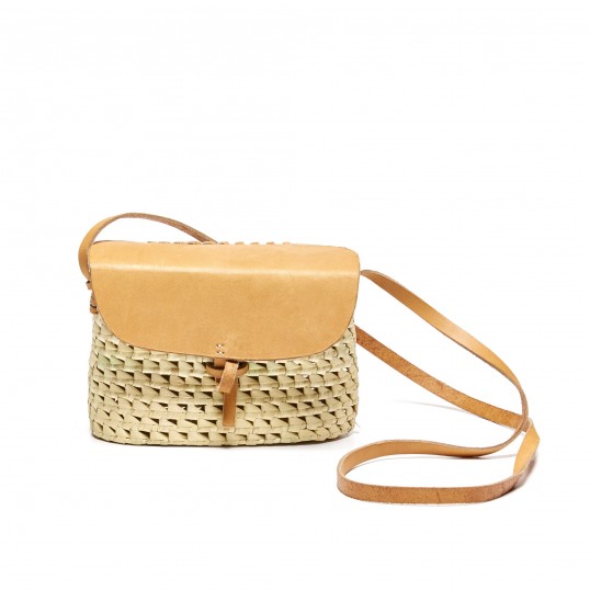 Soludos 'Merida' Cross Body Woven and Leather bag