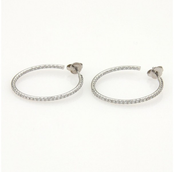 Tiffany & Co Diamond Hoop Earrings