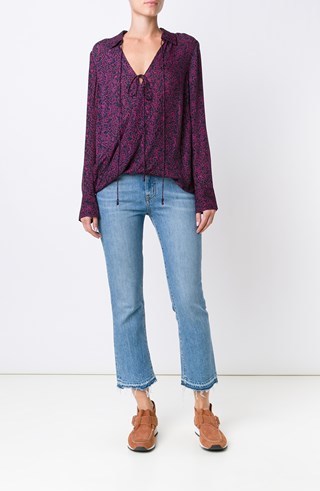 Derek Lam 'Gia' Mid-Rise Cropped Flare Jean