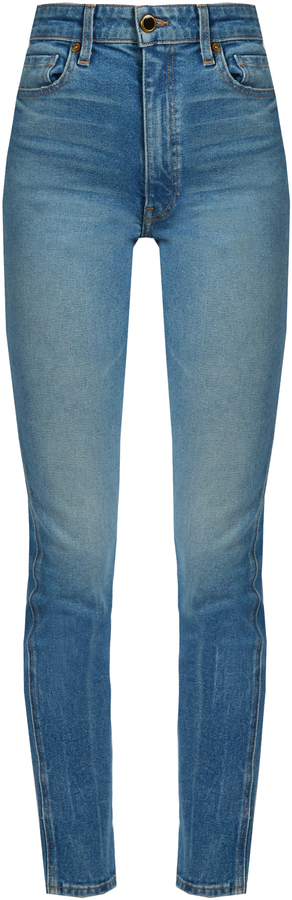 Khaite Vanessa high-rise slim-leg jeans