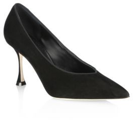 Manolo Blahnik Urgenzapla Suede Pumps