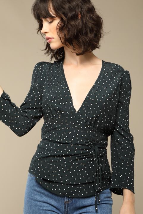 rouje Anna top dots print