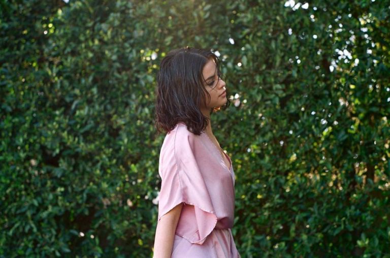 Selena Gomez pink silk robe Wolves video
