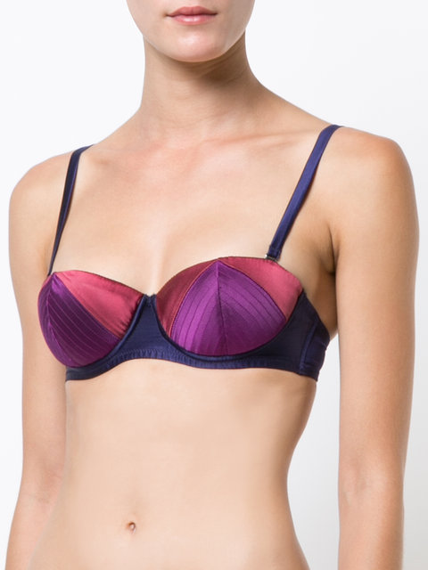 Fleur du Mal multi-berry satin balconette bra