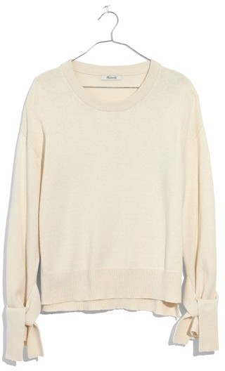 Madewell Tie Cuff Pullover Sweater