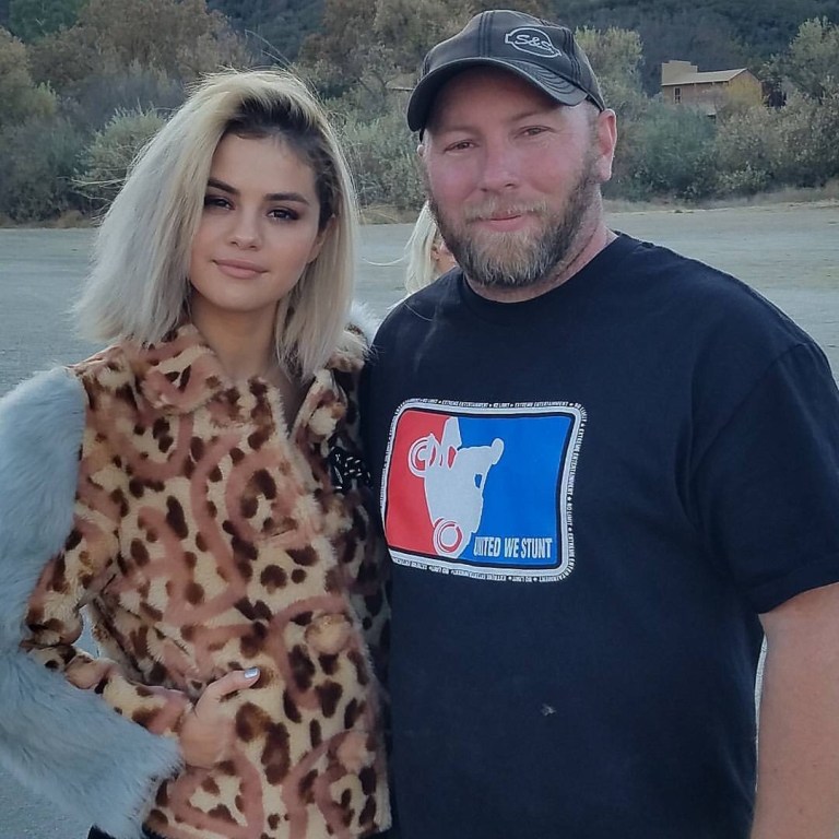 Selena Gomez style animal print fur jacket Coach photoshoot December 2017