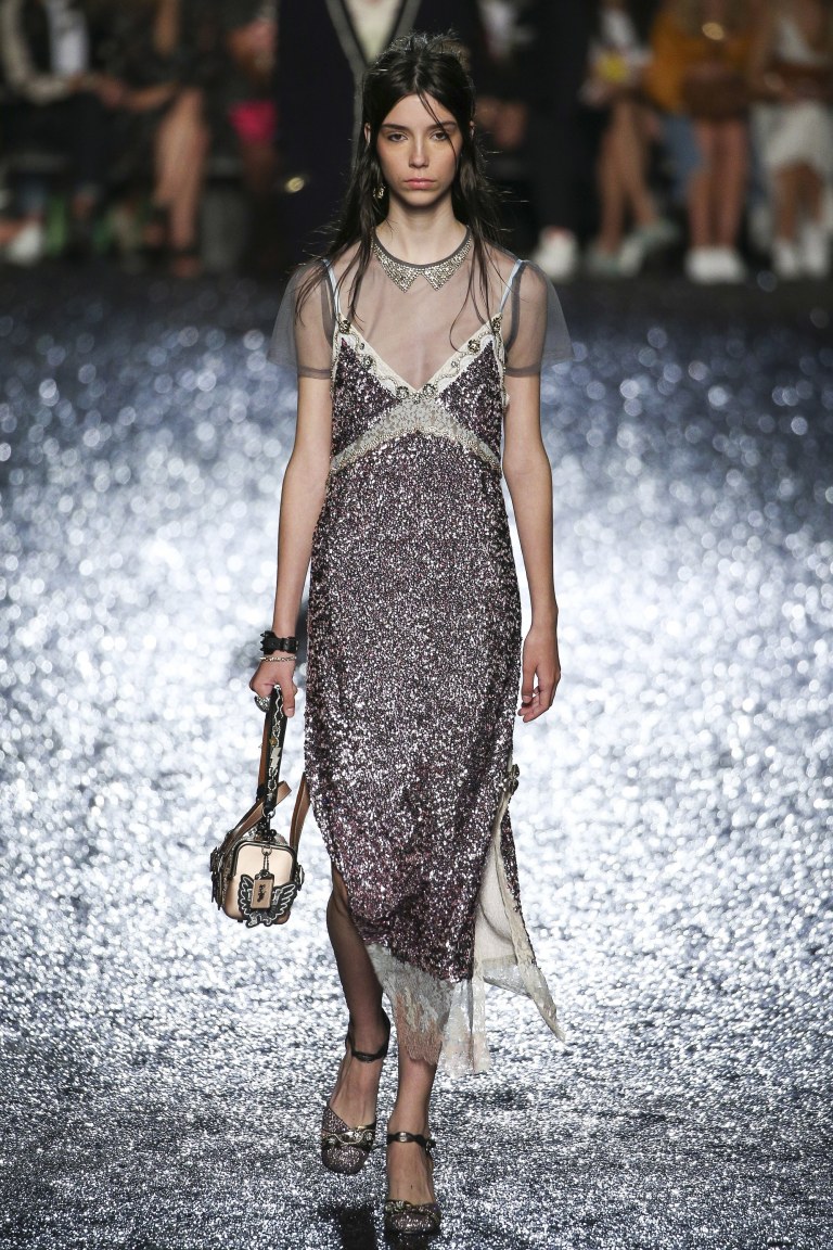 Coach lilac sequin dress SS 18 photo Edward James