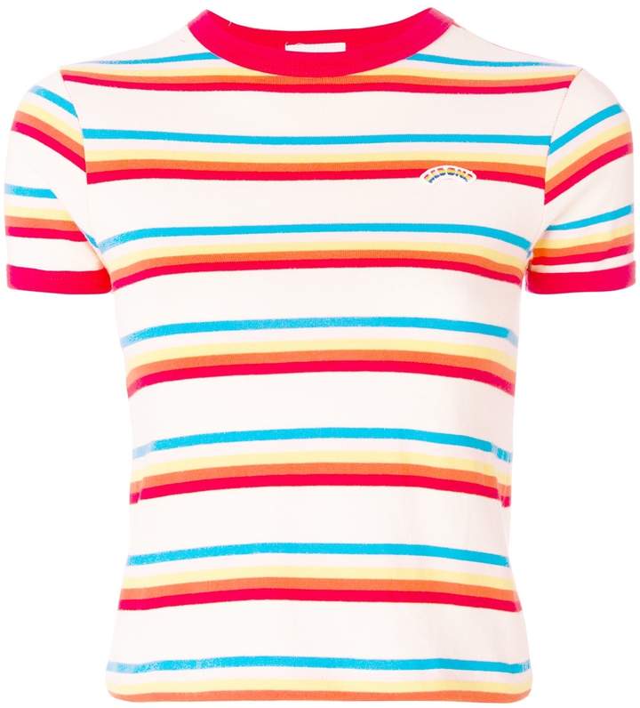 REDONE Seventies Striped Cotton-jersey T-shirt