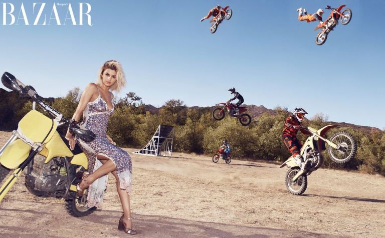 Selena Gomez style lilac sequin dress glitter sandals with motorbikes