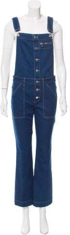 Stella McCartney Denim Wide-Leg Overalls