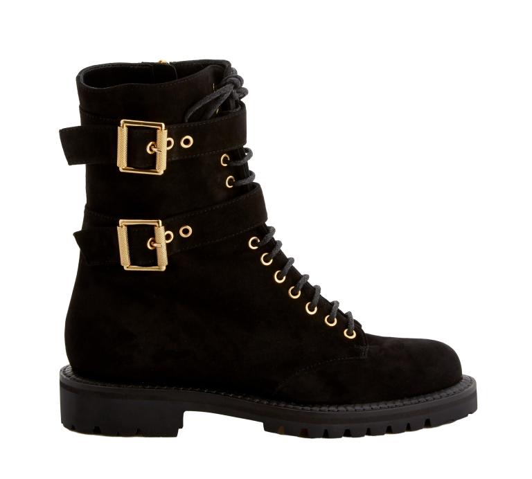 Alexander Vauthier black suede combat boots