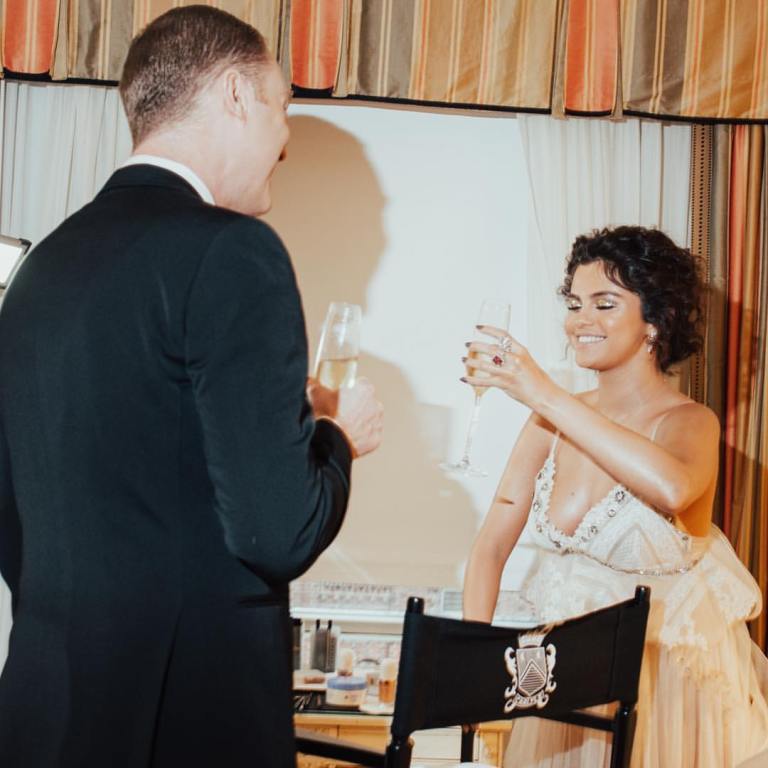Stuart Vevers and Selena gomez prepare before the Met Gal 2019 photo Stuart Vevers