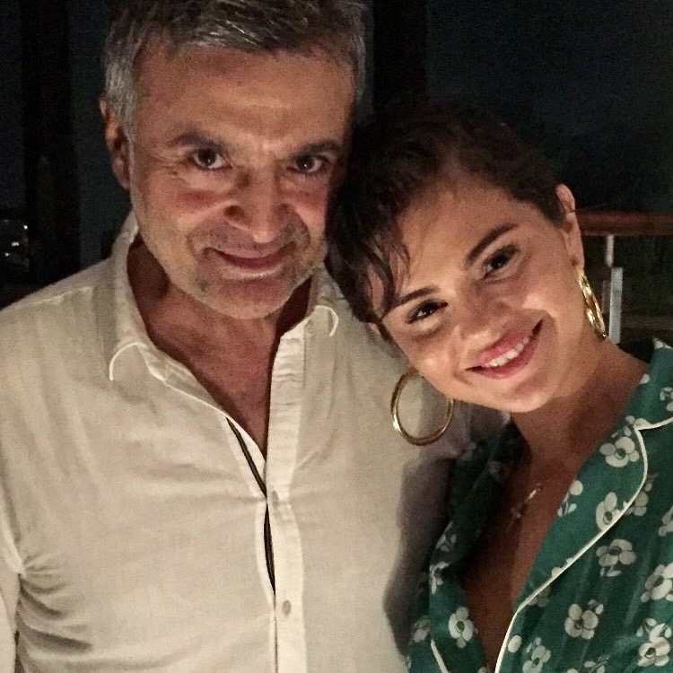 Selena Gomez style fashion outfit blog green floral dress Italy 2018