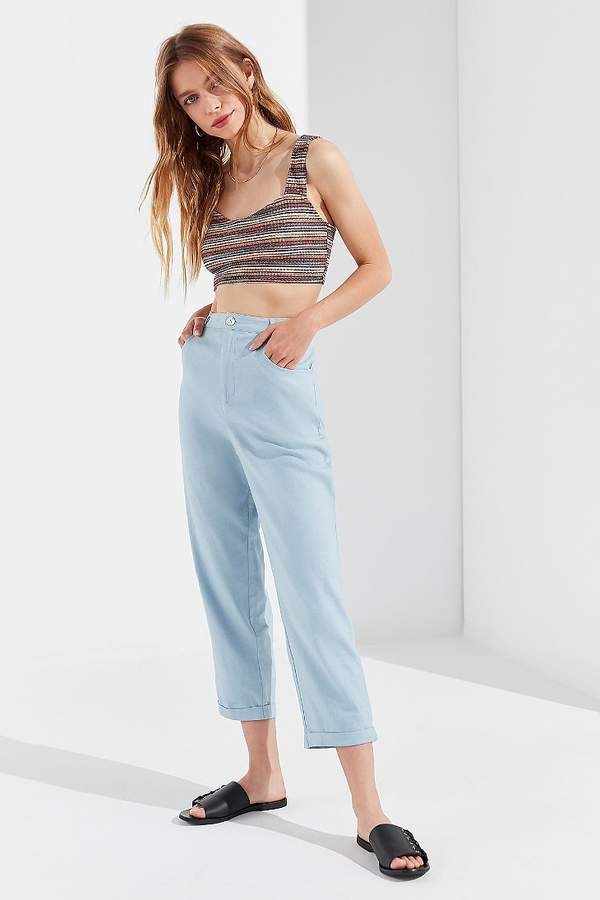 Urban Outfitters UO Grace Linen Cropped Pant
