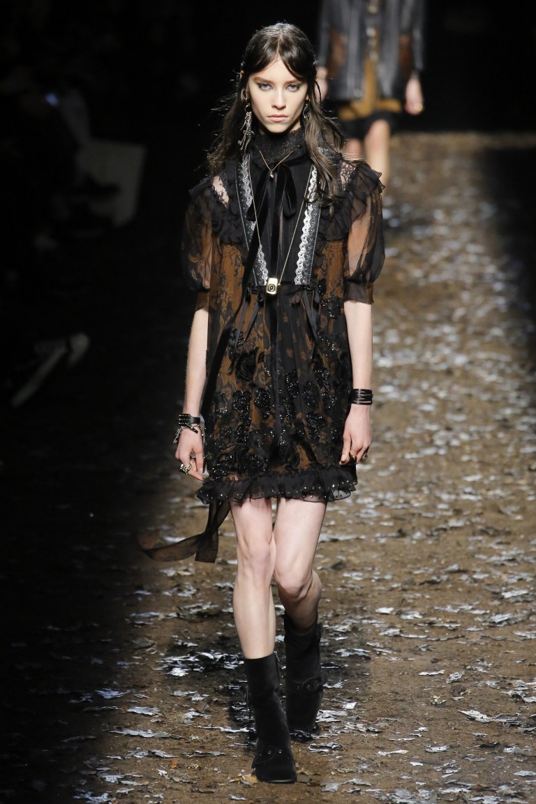 Coach Fall 2018 black and brown dress