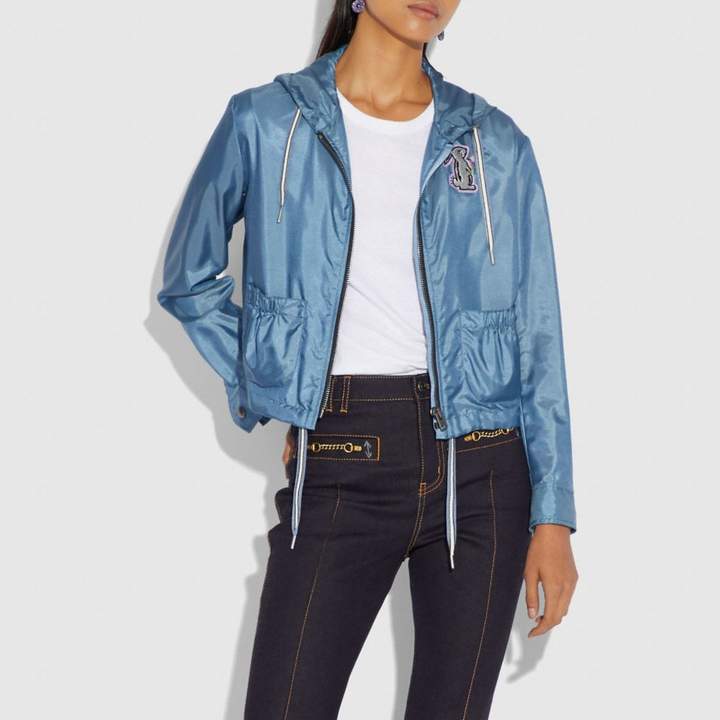 Coach x Selena Crystal Embellished Windbreaker