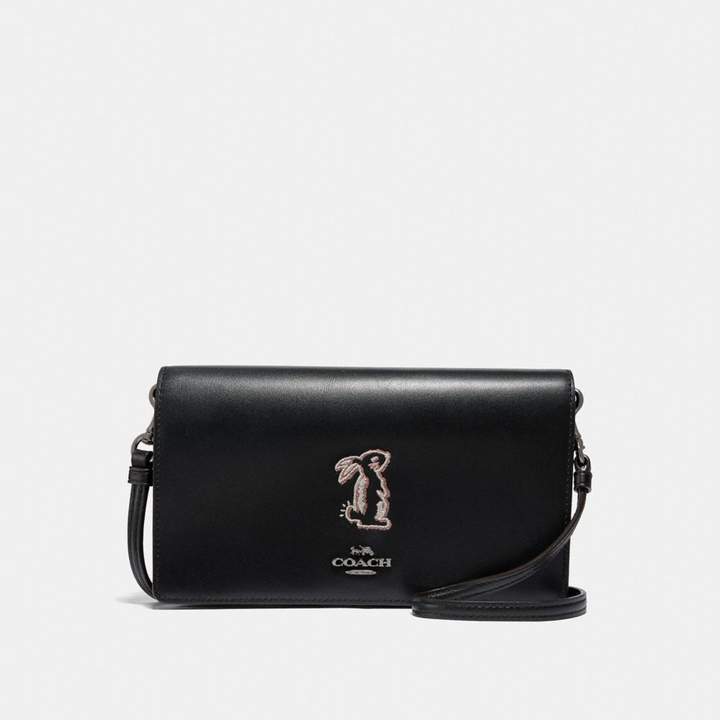 Coach x Selena Foldover Crossbody Clutch With Bunny