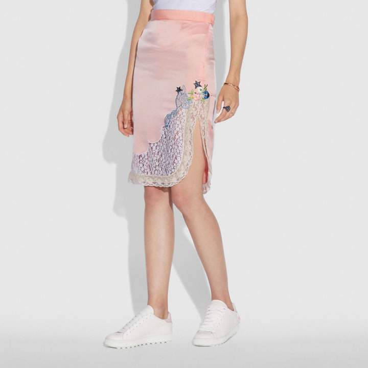 Coach x Selena Lace Detail Skirt