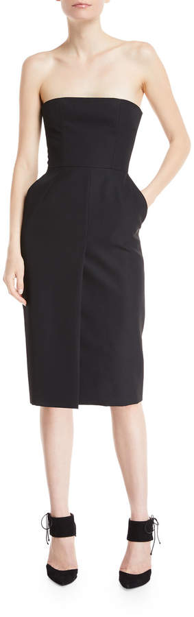 Alexandre Vauthier Strapless Slit-Front Cocktail Dress