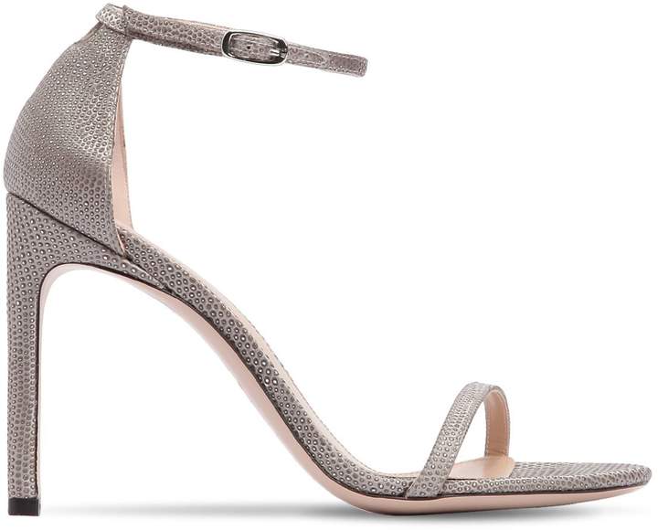 Stuart Weitzman 100mm Nudist Song Leather Sandals
